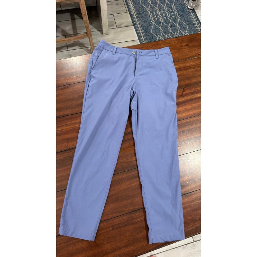 Lululemon Commission Slim-Fit Pant 33 Blue Grey Chino M5A18S - Picture 6 of 16